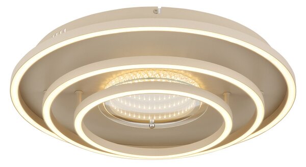 LAWANDA LED mennyezeti lámpa, homokszínű, Ø51,1 cm, 40W, 1461 lm, 3000/4000/6000 K