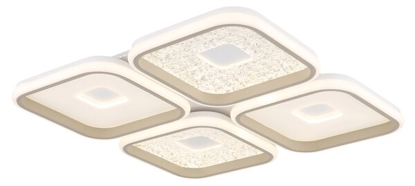 MOSAIKO LED mennyezeti lámpa, matt fehér, 54 cm, 55W, 2855 lm, 2700–6000 K