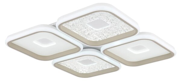 MOSAIKO LED mennyezeti lámpa, matt fehér, 54 cm, 55W, 2855 lm, 2700–6000 K