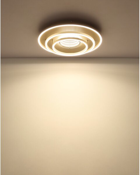 LAWANDA LED mennyezeti lámpa, homokszínű, Ø51,1 cm, 40W, 1461 lm, 3000/4000/6000 K