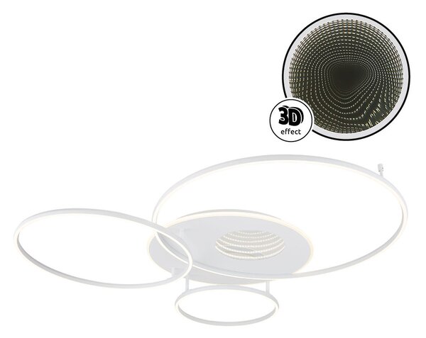 INVERTINA LED mennyezeti lámpa, matt fehér, 126,4 cm, 70W, 4599 lm, 2700–6500 K