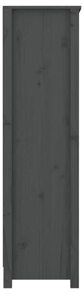 Szürke tömör fenyőfa könyvszekrény 80x35x126 cm