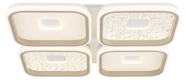 MOSAIKO LED mennyezeti lámpa, matt fehér, 54 cm, 55W, 2855 lm, 2700–6000 K