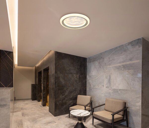 ODESSA LED mennyezeti lámpa, szürke, Ø39,5 cm, 28W, 2200 lm, 3000/4000/6500 K