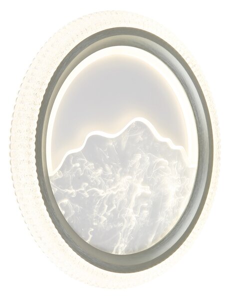 ODESSA LED mennyezeti lámpa, szürke, Ø39,5 cm, 28W, 2200 lm, 3000/4000/6500 K