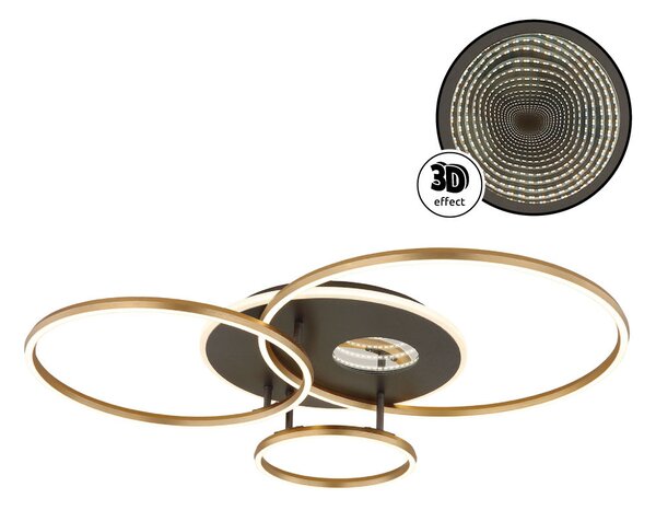 INVERTINA LED mennyezeti lámpa, matt arany, 90 cm, 54W, 2256 lm, 2700–6500 K