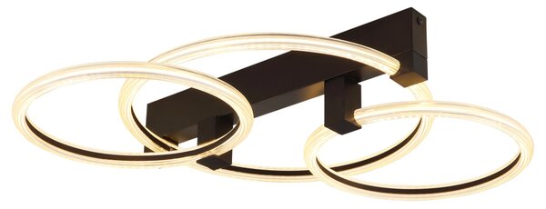 FLETCHER LED mennyezeti lámpa, matt fekete, 76,1 cm, 40W, 3340 lm, 3000 K