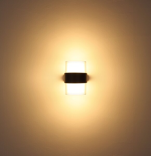 IGNACIO LED kültéri fali lámpa, antracit, 13 cm magas, 10W, 980 lm, 3000 K