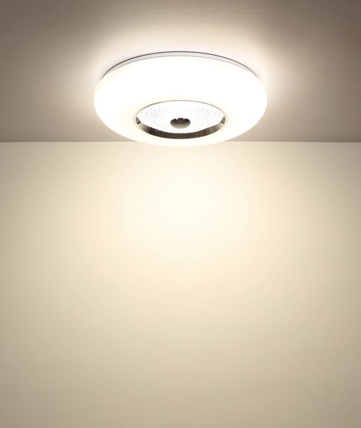 GRAHAM LED mennyezeti lámpa, matt fehér, Ø48,5 cm, 36W, 2690 lm, 2700/4000/6000 K