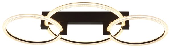 FLETCHER LED mennyezeti lámpa, matt fekete, 76,1 cm, 40W, 3340 lm, 3000 K
