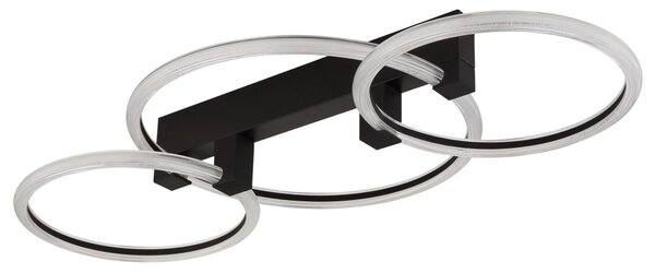 FLETCHER LED mennyezeti lámpa, matt fekete, 76,1 cm, 40W, 3340 lm, 3000 K