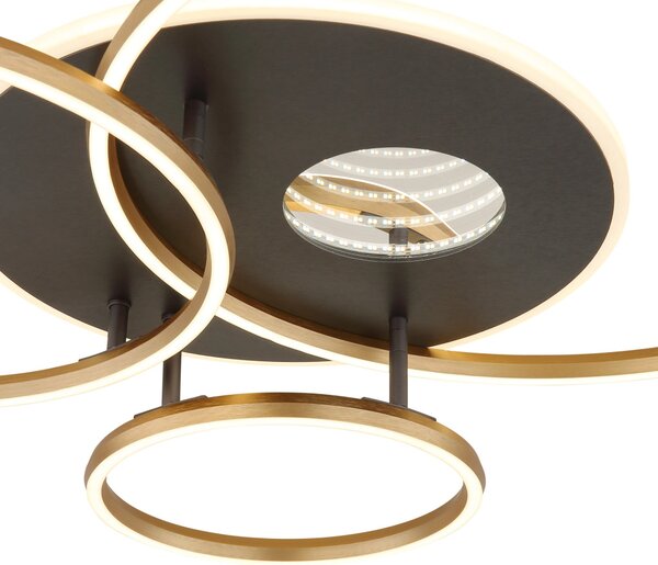 INVERTINA LED mennyezeti lámpa, matt arany, 90 cm, 54W, 2256 lm, 2700–6500 K