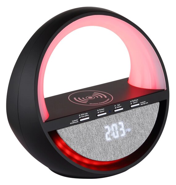 SOUNDRA LED asztali lámpa, matt fekete, 18,3 cm magas, 3,5W
