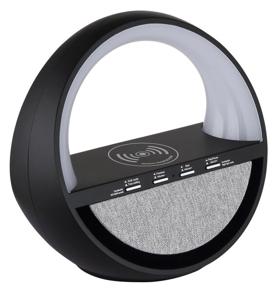 SOUNDRA LED asztali lámpa, matt fekete, 18,3 cm magas, 3,5W
