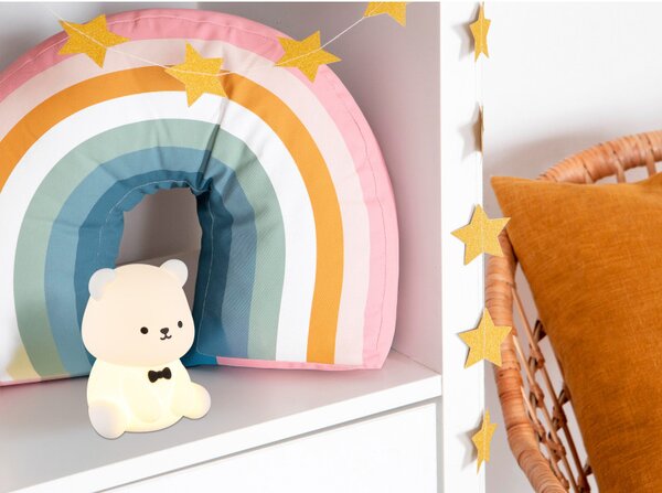 TEDDY LED asztali lámpa, matt fehér, 12,9 cm magas, 1W, 35 lm