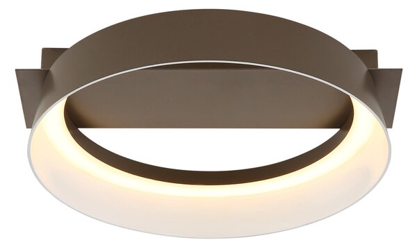 SYRAKUS LED mennyezeti lámpa, matt kávébarna, 26 cm, 12W, 629 lm, 3000 K