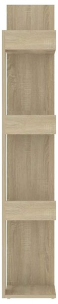 Sonoma tölgy színű szerelt fa könyvszekrény 86 x 25,5 x 140 cm