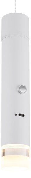 PELO LED függőlámpa, matt fehér, Ø3,8 cm, 2W, 60 lm, 3000 K