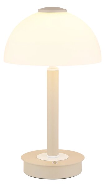 ULDIN LED asztali lámpa, homokszínű, Ø18 cm, 7W, 255 lm, 3000 K