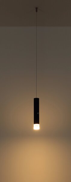 PELO LED függőlámpa, matt fekete, Ø3,8 cm, 2W, 60 lm, 3000 K