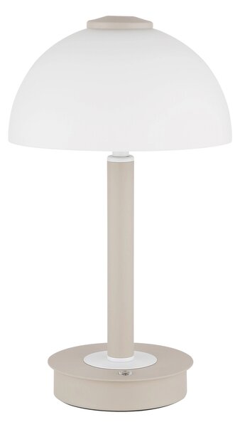 ULDIN LED asztali lámpa, homokszínű, Ø18 cm, 7W, 255 lm, 3000 K