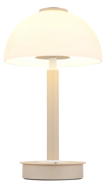 ULDIN LED asztali lámpa, homokszínű, Ø18 cm, 7W, 255 lm, 3000 K