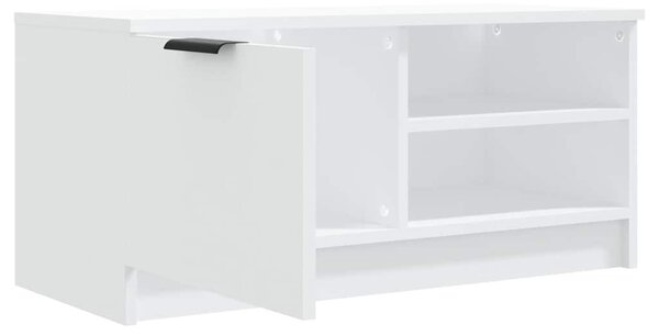 Fehér szerelt fa TV-szekrény 80 x 35 x 36,5 cm