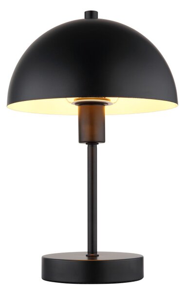 ATOMA I asztali lámpa, matt fekete, Ø20 cm, 1×E14