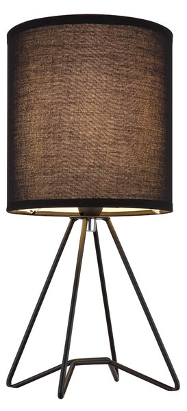 TAMIAN asztali lámpa, matt fekete, Ø16 cm, 1×E14