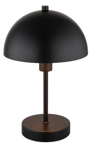 ATOMA I asztali lámpa, matt fekete, Ø20 cm, 1×E14