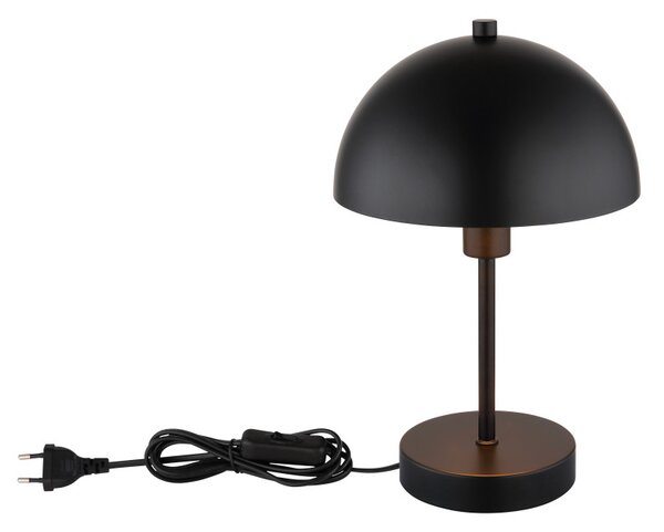 ATOMA I asztali lámpa, matt fekete, Ø20 cm, 1×E14