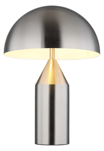 ATOMA asztali lámpa, matt nikkel, Ø28 cm, 2×E27