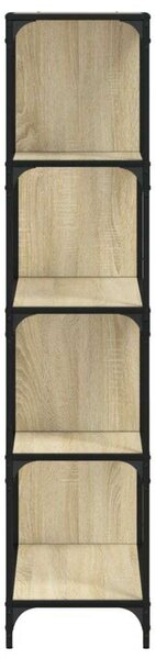 VidaXL 4 Polcos Fa Könyvespolc - Sonoma Tölgy - 139x33,5x149 cm