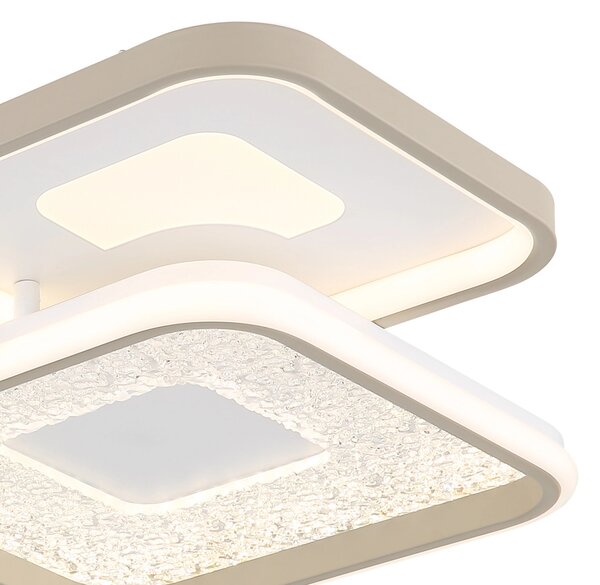 MOSAIKO LED mennyezeti lámpa, matt fehér, 65 cm, 55W, 2900 lm, 2700–6000 K