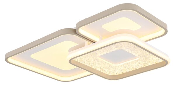 MOSAIKO LED mennyezeti lámpa, matt fehér, 65 cm, 55W, 2900 lm, 2700–6000 K