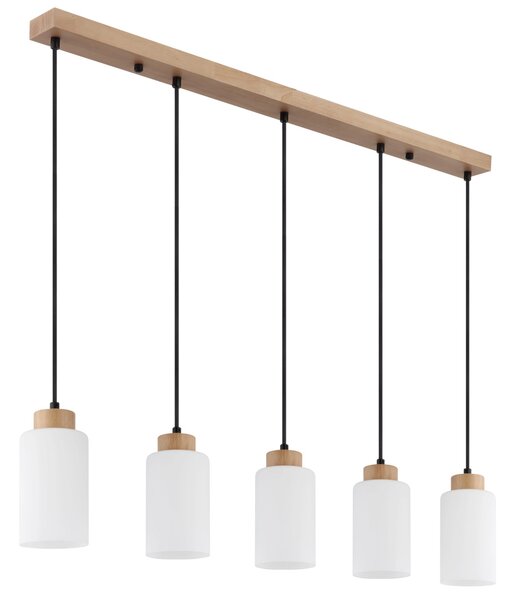 ROWENA függőlámpa, barna, 100 cm, 5×E27