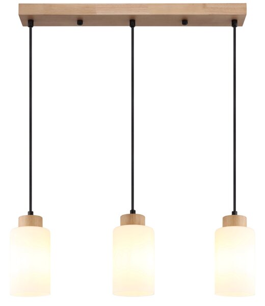 ROWENA függőlámpa, barna, 60 cm, 3×E27