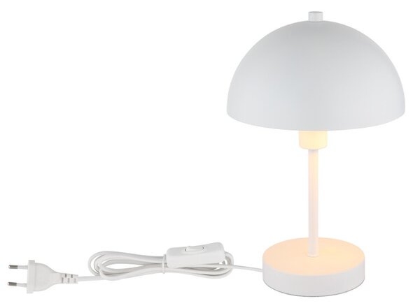 ATOMA I asztali lámpa, matt fehér, Ø20 cm, 1×E14