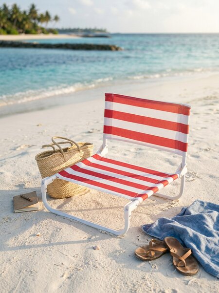 Sinsay - Csíkos strand nyugágy - piros