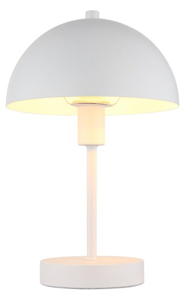 ATOMA I asztali lámpa, matt fehér, Ø20 cm, 1×E14