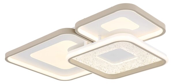 MOSAIKO LED mennyezeti lámpa, matt fehér, 65 cm, 55W, 2900 lm, 2700–6000 K