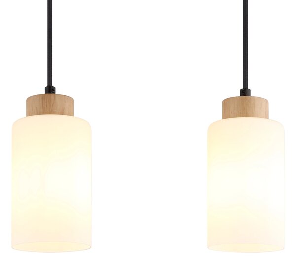 ROWENA függőlámpa, barna, 60 cm, 3×E27