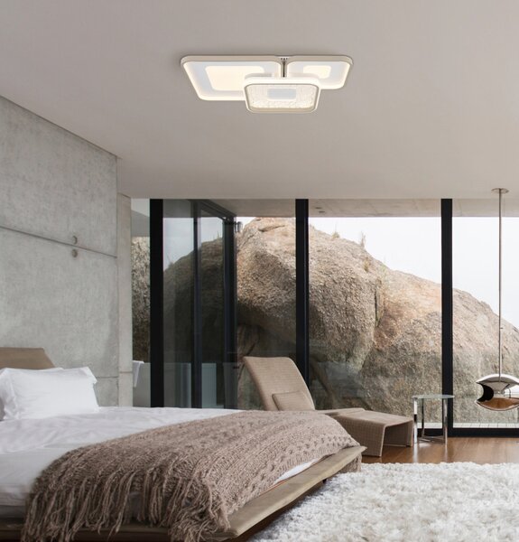 MOSAIKO LED mennyezeti lámpa, matt fehér, 65 cm, 55W, 2900 lm, 2700–6000 K
