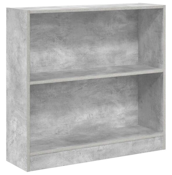 Betonszürke forgácslap könyvespolc 80 x 24 x 75 cm