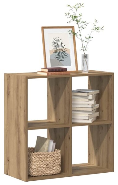 Kézműves tölgy szerelt fa könyvespolc 68,5 x 32 x 68,5 cm