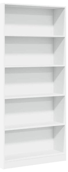 Fehér szerelt fa könyvespolc 80 x 24 x 176 cm