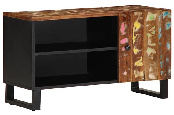 Tömör újrahasznosított és szerelt fa TV-szekrény 80x33x46 cm