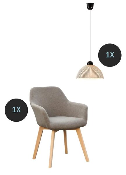 Home staging 2 részes skandináv szett - 1db clorin new fotel 1db rabalux avenora függeszték