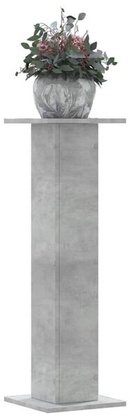 2 db betonszürke szerelt fa növénytartó állvány 30 x 30 x 95 cm