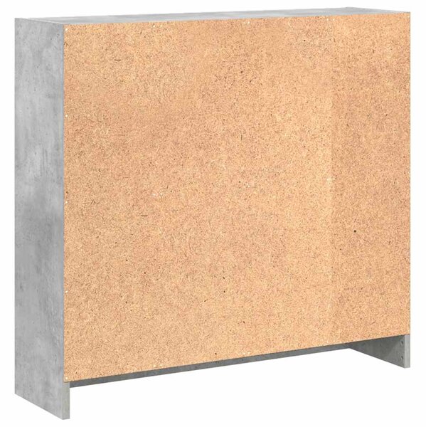 Betonszürke forgácslap könyvespolc 80 x 24 x 75 cm